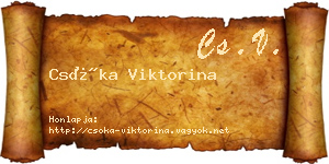 Csóka Viktorina névjegykártya